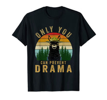 Ladda upp bild till gallerivisning, Only you can prevent drama Llama Camping Vintage funny gift T-Shirt 50120
