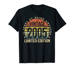 15 Year Old Gifts Vintage 2005 Limited Edition 15th Birthday T-Shirt-146376