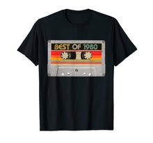 Ladda upp bild till gallerivisning, Best Of 1980 40th Birthday Gifts Cassette Tape Vintage T-Shirt-87736
