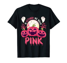 Ladda upp bild till gallerivisning, In October We Wear Pink Pumpkin Halloween Breast Cancer T-Shirt 242059
