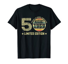 Ladda upp bild till gallerivisning, 50th Birthday Gifts 50 Years Old August 1969 Limited Edition T-Shirt 165163
