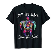 Ladda upp bild till gallerivisning, Womans Hippy Gift Shirt Skip a Straw Save a Turtle T-Shirt 111258
