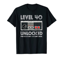 Ladda upp bild till gallerivisning, 40 Year Old Fourty Birthday Gift Level 40 unlocked gamer T-Shirt-201277
