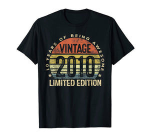 10 Year Old Gifts Vintage 2010 Limited Edition 10th Birthday T-Shirt-137433