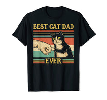 Ladda upp bild till gallerivisning, Best Cat Dad Ever Paw Fist Bump Fit Vintage Retro Gift Men TShirt933880
