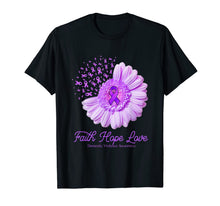 Ladda upp bild till gallerivisning, Faith Hope Love Domestic Violence Awareness Flower Ribbon T-Shirt 358886
