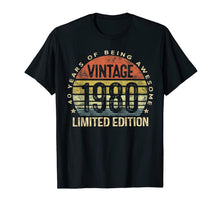Ladda upp bild till gallerivisning, 40 Year Old Gifts Vintage 1980 Limited Edition 40th Birthday T-Shirt-210554
