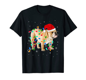 Funny shirts V-neck Tank top Hoodie sweatshirt usa uk au ca gifts for Funny English Bulldog Christmas Light Gifts Xmas T-Shirt 340948
