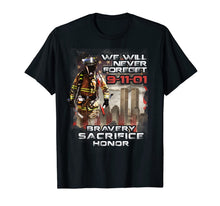 Ladda upp bild till gallerivisning, We will never forget 9-11-01 Bravery Sacrifice Honor Tshirt 96922

