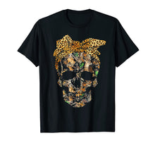 Ladda upp bild till gallerivisning, Hunting Camouflage Skull with Leopard Bandana Halloween T-Shirt 379262
