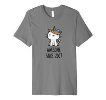Ladda upp bild till gallerivisning, Funny shirts V-neck Tank top Hoodie sweatshirt usa uk au ca gifts for Cute Caticorn Awesome Since 2007 11th Birthday T-Shirt Gift 2013271
