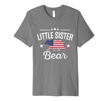 Ladda upp bild till gallerivisning, Little Sister Patriotic Bear Flag Matching 4th Of July Premium T-Shirt 783910
