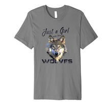 Ladda upp bild till gallerivisning, Funny shirts V-neck Tank top Hoodie sweatshirt usa uk au ca gifts for Just A Girl Who Loves Wolves TShirt Cute Wolf Gift for Girls Premium T-Shirt 3016324
