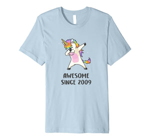 Cute Unicorn Shirt Awesome Since 2009 10th Birthday Gifts