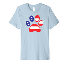 Ladda upp bild till gallerivisning, Patriotic Paw Print in Red, White, &amp; Blue. Premium T-Shirt 373720
