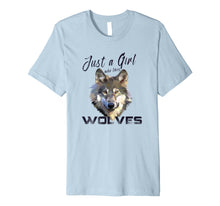 Ladda upp bild till gallerivisning, Funny shirts V-neck Tank top Hoodie sweatshirt usa uk au ca gifts for Just A Girl Who Loves Wolves TShirt Cute Wolf Gift for Girls Premium T-Shirt 3016324
