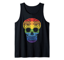 Ladda upp bild till gallerivisning, Rainbow Sugar Skull Day Of The Dead LGBT Gay Pride Flag Tank Top 153152
