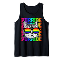 Ladda upp bild till gallerivisning, Purride Funny Cat Gay Pride LGBTQ Rainbow Flag Men Women Tank Top 79711
