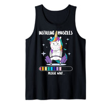 Ladda upp bild till gallerivisning, Installing Muscles Please Wait Shirt - Funny Unicorn Fitness Tank Top 324524
