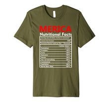 Ladda upp bild till gallerivisning, Merica Nutrition Facts Fourth of July USA Flag Labor Day Premium T-Shirt 1045137
