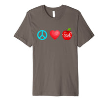 Ladda upp bild till gallerivisning, Peace, Love, Teach - Cute Teacher Shirt for Back-to-School 7449586
