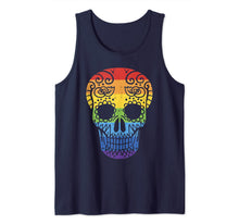 Ladda upp bild till gallerivisning, Rainbow Sugar Skull Day Of The Dead LGBT Gay Pride Flag Tank Top 153152
