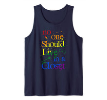 Ladda upp bild till gallerivisning, No One Should Live In A Closet LGBT Rainbow Gay Pride LGBTQ Tank Top 84708
