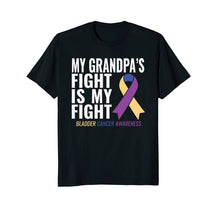Ladda upp bild till gallerivisning, Funny shirts V-neck Tank top Hoodie sweatshirt usa uk au ca gifts for My Grandpa's Fight is My Fight Bladder Cancer Awareness Tee 2276809
