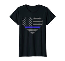 Ladda upp bild till gallerivisning, Funny shirts V-neck Tank top Hoodie sweatshirt usa uk au ca gifts for Blue Line US Flag Heart Shaped Tee, Law Enforcement t-shirt 1256187
