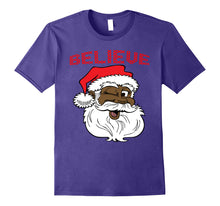 Ladda upp bild till gallerivisning, Funny shirts V-neck Tank top Hoodie sweatshirt usa uk au ca gifts for Black Believe Santa Claus Shirt - Fun African American Santa 1801048
