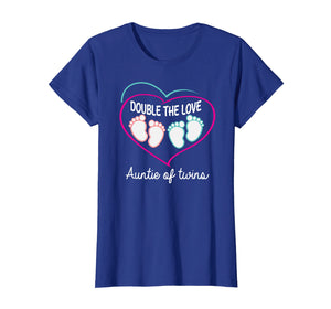 Funny shirts V-neck Tank top Hoodie sweatshirt usa uk au ca gifts for Double The Love Auntie Of Twins Shirt Twins Aunt Gifts 2760520