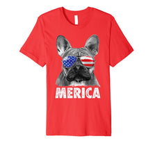 Ladda upp bild till gallerivisning, French Bulldog 4th of July T shirt Merica Men Women USA Flag Premium T-Shirt 959626
