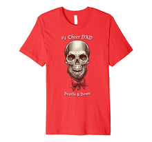 Ladda upp bild till gallerivisning, Funny shirts V-neck Tank top Hoodie sweatshirt usa uk au ca gifts for CHEER Skull Beard Bow DAD T-Shirt 2308730
