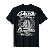 Ladda upp bild till gallerivisning, Mens Being Papa Is An Honor Being Grandpa Is Priceless T-Shirt 118252

