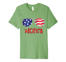 Ladda upp bild till gallerivisning, Merica USA Flag 4th of July Sunglasses Outfit Women Men Gift Premium T-Shirt 1455412

