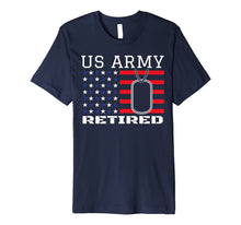 Ladda upp bild till gallerivisning, US American Flag Patriotism Dog Tag Veteran Army Retirement  Premium T-Shirt 1036032
