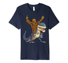 Ladda upp bild till gallerivisning, Funny shirts V-neck Tank top Hoodie sweatshirt usa uk au ca gifts for Bigfoot Sasquatch Riding Dinosaur T rex T shirt Funny Gifts 2838326
