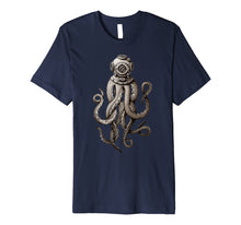 Ladda upp bild till gallerivisning, Funny shirts V-neck Tank top Hoodie sweatshirt usa uk au ca gifts for Vintage SCUBA Diver Octopus T-shirt, Kraken Helmet t-shirt 1557839
