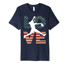 Ladda upp bild till gallerivisning, LOVE American July 4th Softball Teen Girls Women Premium T-Shirt 1076618
