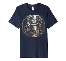 Ladda upp bild till gallerivisning, Cobra Kai Rusted Steel Snake Logo Premium T-Shirt
