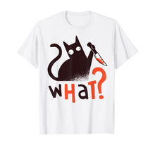 Ladda upp bild till gallerivisning, Funny Killer Cat With Knife Halloween Costume Men Women Gift T-Shirt 376153
