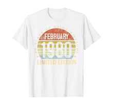 Ladda upp bild till gallerivisning, Born February 1980 Limited Edition Bday Gifts 40th Birthday T-Shirt-538759
