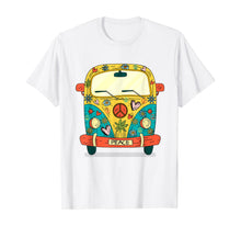 Ladda upp bild till gallerivisning, Vintage Hippie Van Flower Bus With Peace Sign Gift 60s 70s T-Shirt 262034
