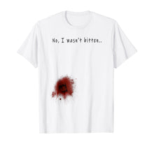 Ladda upp bild till gallerivisning, Funny Zombie Bite Halloween T shirt Bitten Injury Men Women 139555
