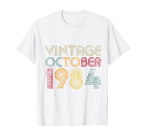 35th Birthday Gifts - Vintage October 1984 T-Shirt 143775