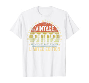 18 Year Old Gifts Vintage 2002 Limited Edition 18th Birthday T-Shirt-65842
