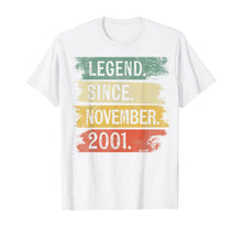 Ladda upp bild till gallerivisning, Legend Since November 2001 18 Year Old 18th Birthday Gifts T-Shirt 390886
