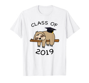 Funny shirts V-neck Tank top Hoodie sweatshirt usa uk au ca gifts for Graduation Sloth Funny Class Of 2019 Graduate Tee Grad Gifts 2407163
