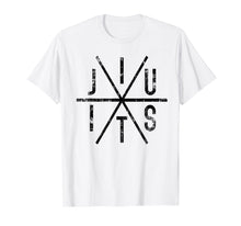 Ladda upp bild till gallerivisning, Brazilian Jiu Jitsu T-Shirt - Bjj Distressed Tee - Black Ink
