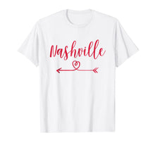 Ladda upp bild till gallerivisning, Nashville Love Heart T-Shirt Handwriting Style 993264
